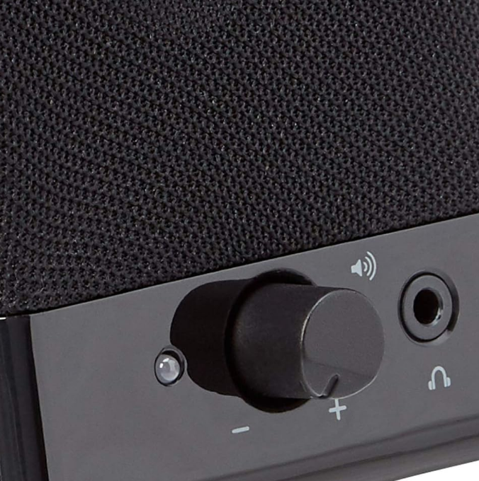 Amazon Basics USB-Powered Computer Speakers For PC/Laptop Volume Control Black
