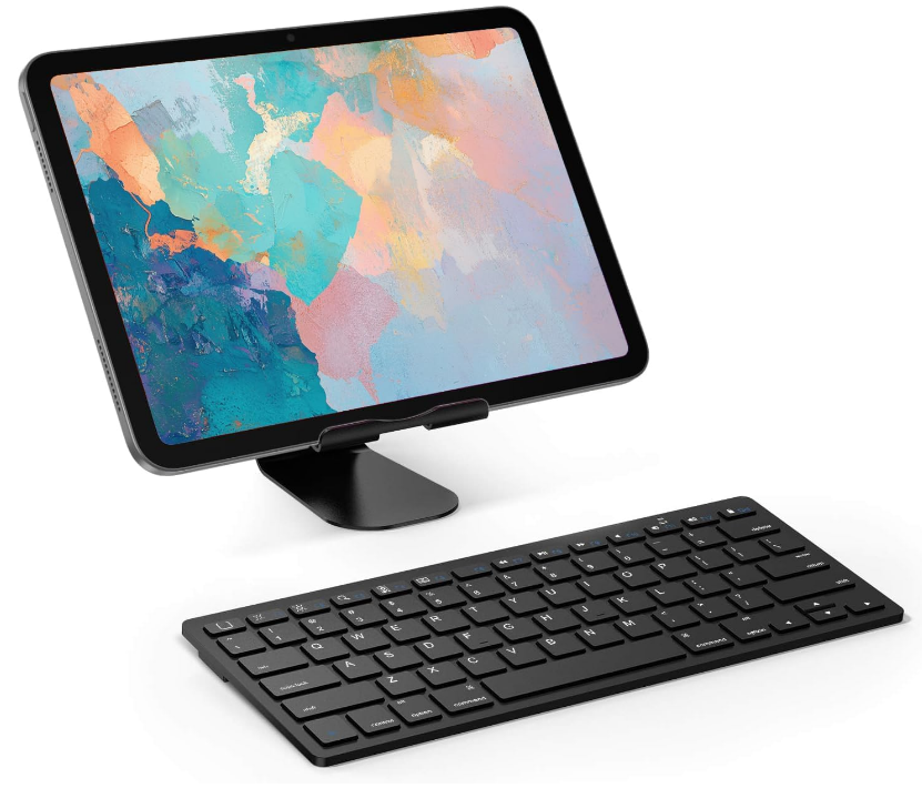 Bluetooth Keyboard Compatible With Apple Bluetooth Enabled Devices, Black