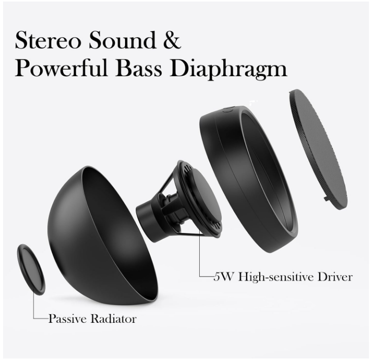 USB Computer Speaker For Laptop Black Plug & Play Volume Buttons
