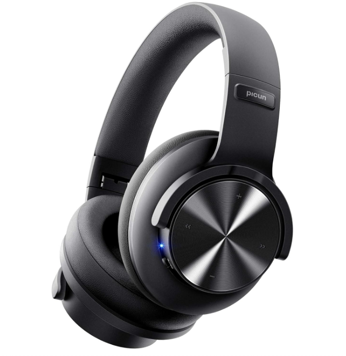 Picun B8 Bluetooth Headphones-Black 120H Playtime 3 EQ Modes Hands Free Calling