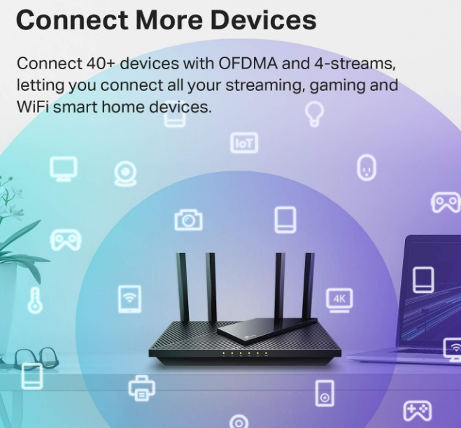 TP-Link AX1800 WiFi 6 Router V4 Archer AX21 Dual Band Wireless Internet Gigabit