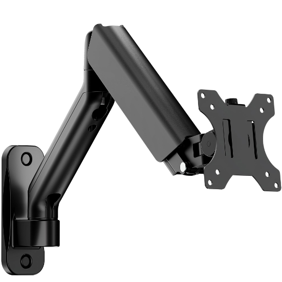Single Monitor Wall Mount-Black Full Motion 17-32 Inch Screens Up to 19.8 Lbs