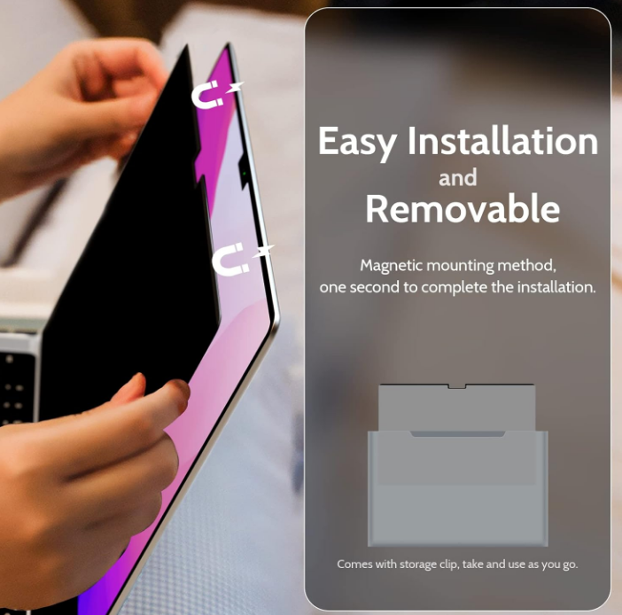 Magnetic Privacy Screen For MacBook Pro 14 Inch 2021-24 M1 M2 M3 M4 Removable