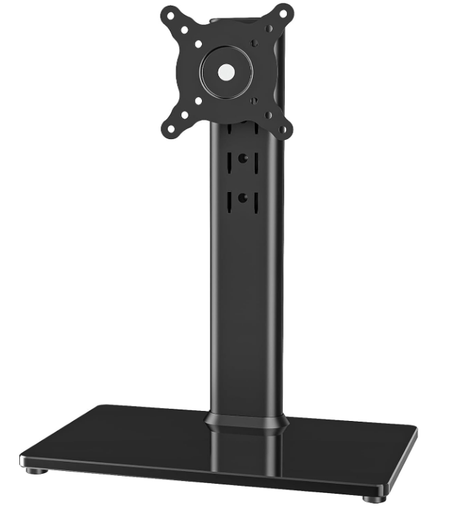 Single LCD Computer Monitor Free-standing Desk Stand For 13-32 Inch Screen Swivel & Height Adjust