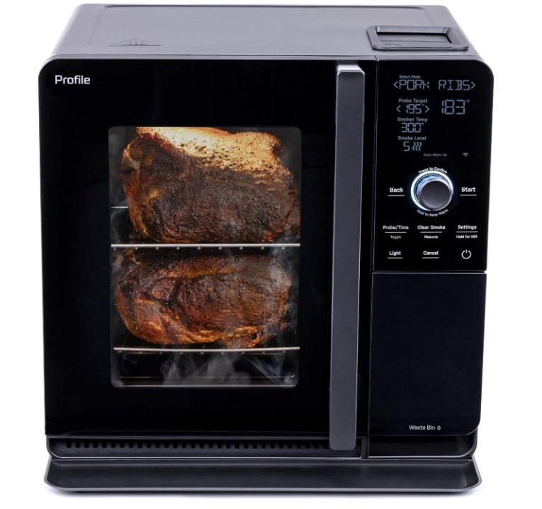 GE Profile Smart Indoor Pellet Smoker Active Smoke Filtration WiFi Connected Countertop