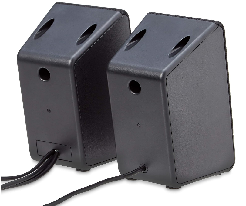 Amazon Basics USB-Powered Computer Speakers For PC/Laptop Volume Control Black