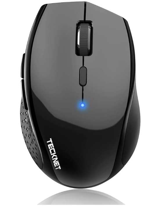 Tecknet Bluetooth Mouse-Shiny Black 4800 DPI For Windows