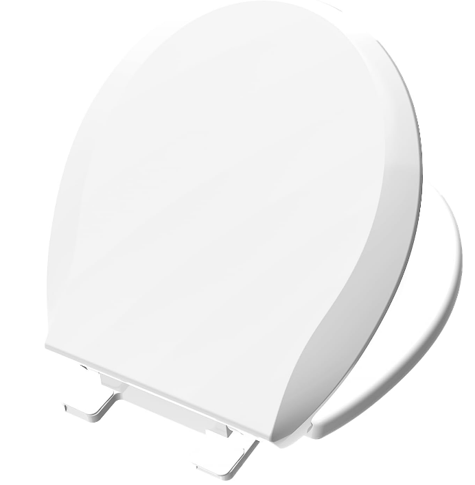 Toilet Seat Round Sodt Close 16.5 Inch-White Slow Close Easy Installation Easy To Clean