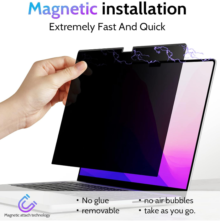 Magnetic Privacy Screen For MacBook Air 13.6/13 Inch 2022-25 M2/M3/M4 Amazon #1 Seller