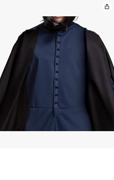 Disguise Men's Harry Potter Severus Snape Deluxe Adult Costume-Black&Blue XXL 50-52