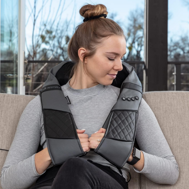 Deep Tissue Shiatsu Massager For Neck Back Shoulders Heat Grey/Black