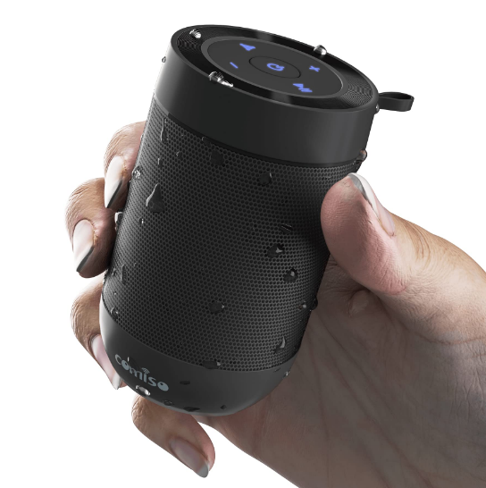 Bluetooth 5.3 Portable Speaker-Black IP65 Waterproof Built In Mic TF Card