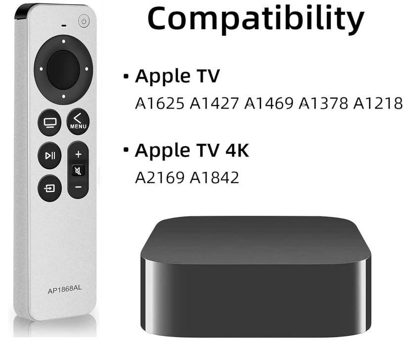 Replacement Remote For Apple TV Compatible With Apple TV 4K With Tv Control