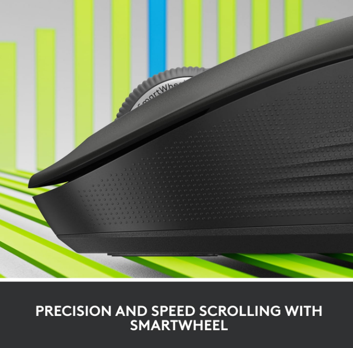 Logitech Signature M550LFull Size Wireless Mouse Black For Large Hands Bluetooth/USB