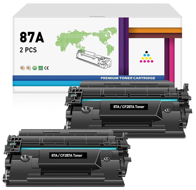 Compatible Toner Cartridge Replacement For HP 87A/CF287A/87X Black 2-Pack
