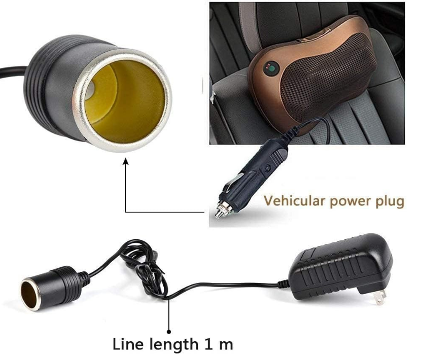 Car Lighter Socket 110-240V To 12V AC/DC Power Adapter Wall Plug