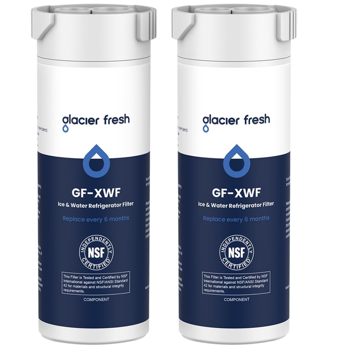 Glacier Fresh XWF Replacement For GE XWF Refrigerator Water Filter Pack Of 2