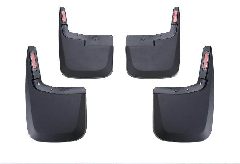 Front & Rear Mudflaps For 2015-2020 Ford F-150 Without OEM Fender Flares Hardware No Drill
