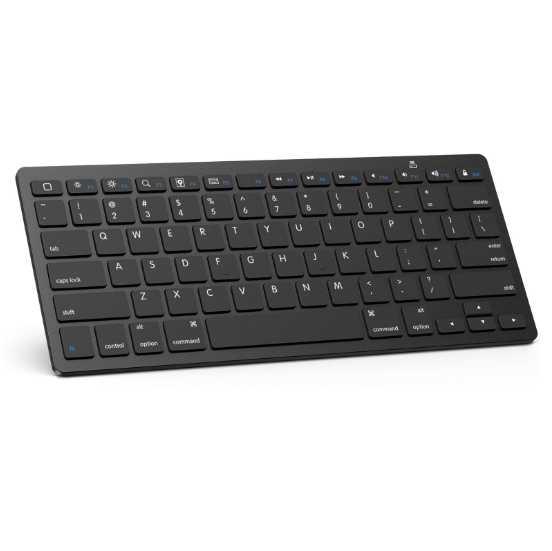 Bluetooth Keyboard Compatible With Apple Bluetooth Enabled Devices, Black