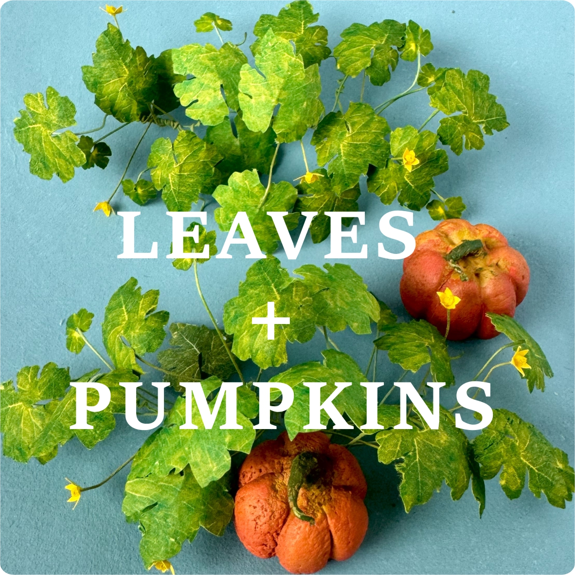 Pumpkin Patch leaves Miniature 1:12 