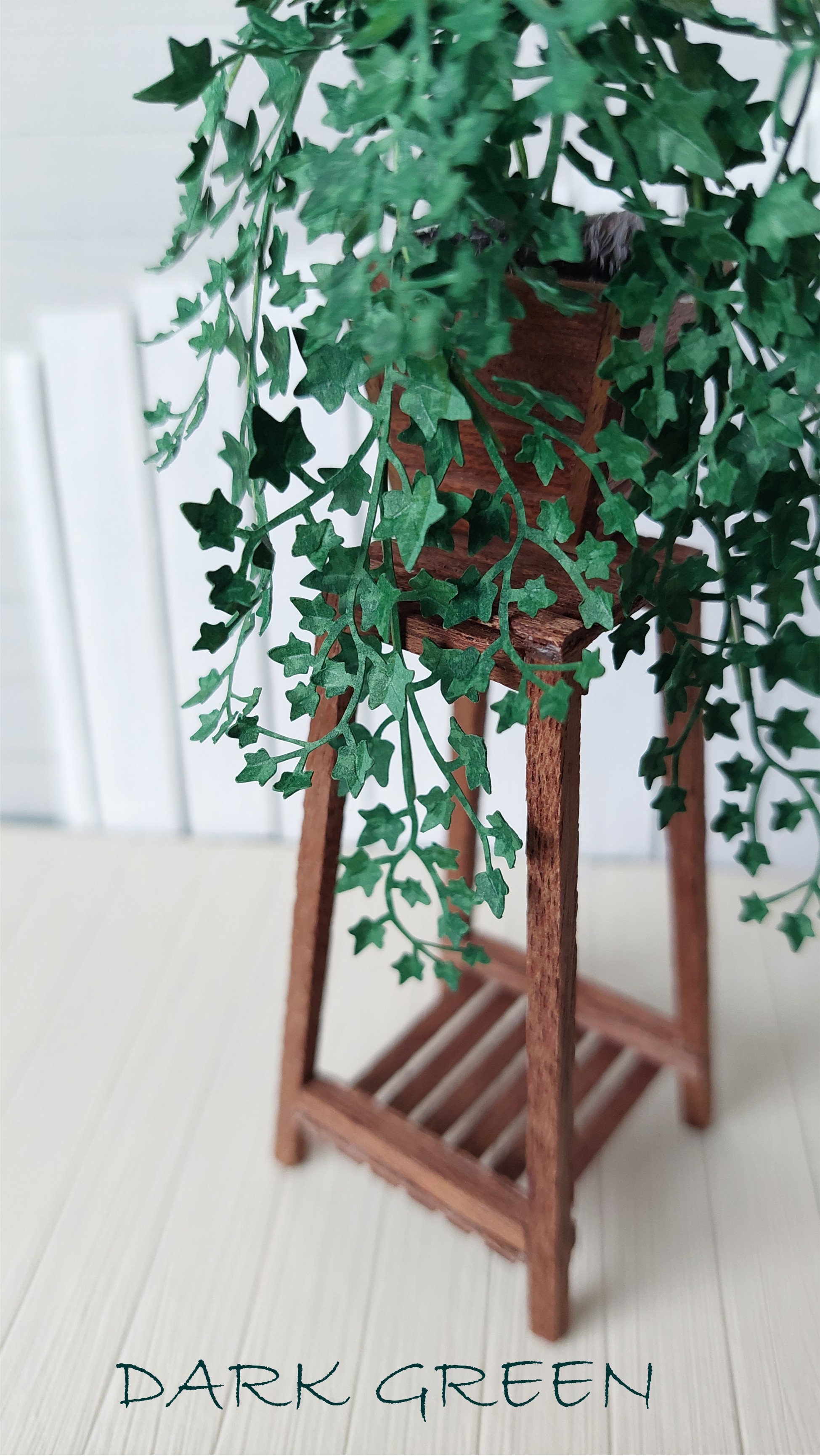 KIT Miniature Ivy garden dollhouse flower kit, scale 1:12, DARK GREEN DIY