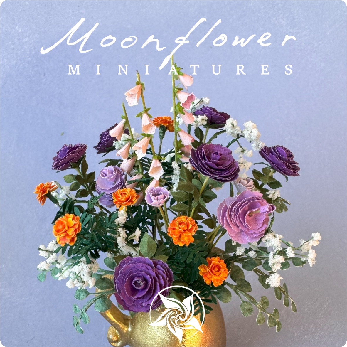 Big Bouquet of Gypsophila, Rose, Marigold.