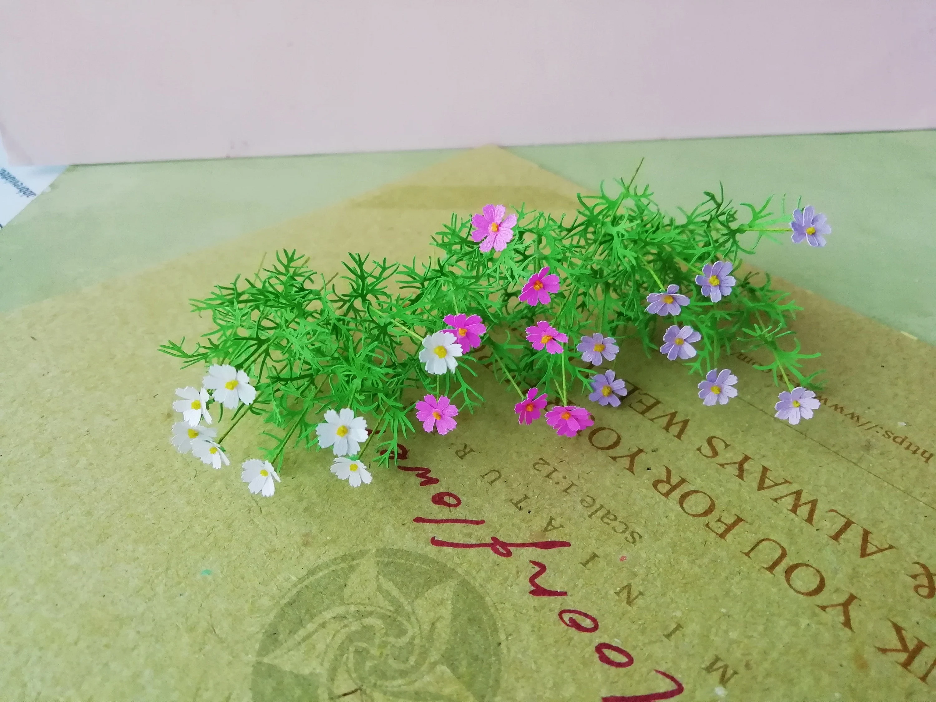 Miniature flowers 24x Cosmos flowers 1:12