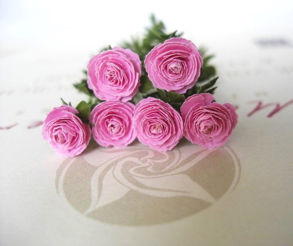 Miniature 6x Rose flowers, choose color 1:12
