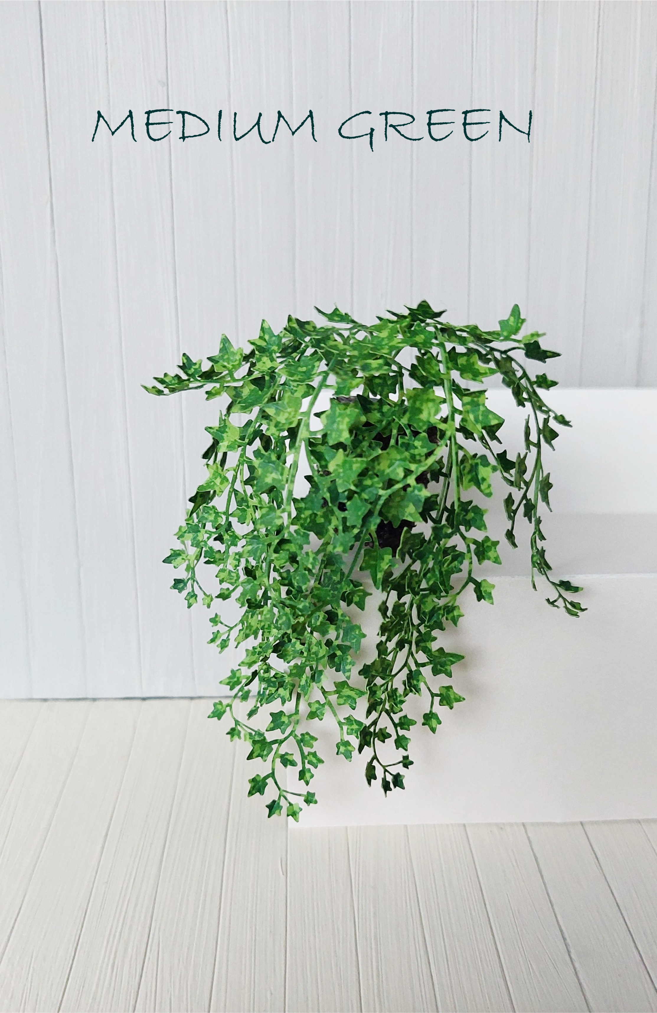 KIT Miniature Ivy garden dollhouse flower kit, scale 1:12, MEDIUM GREEN DIY