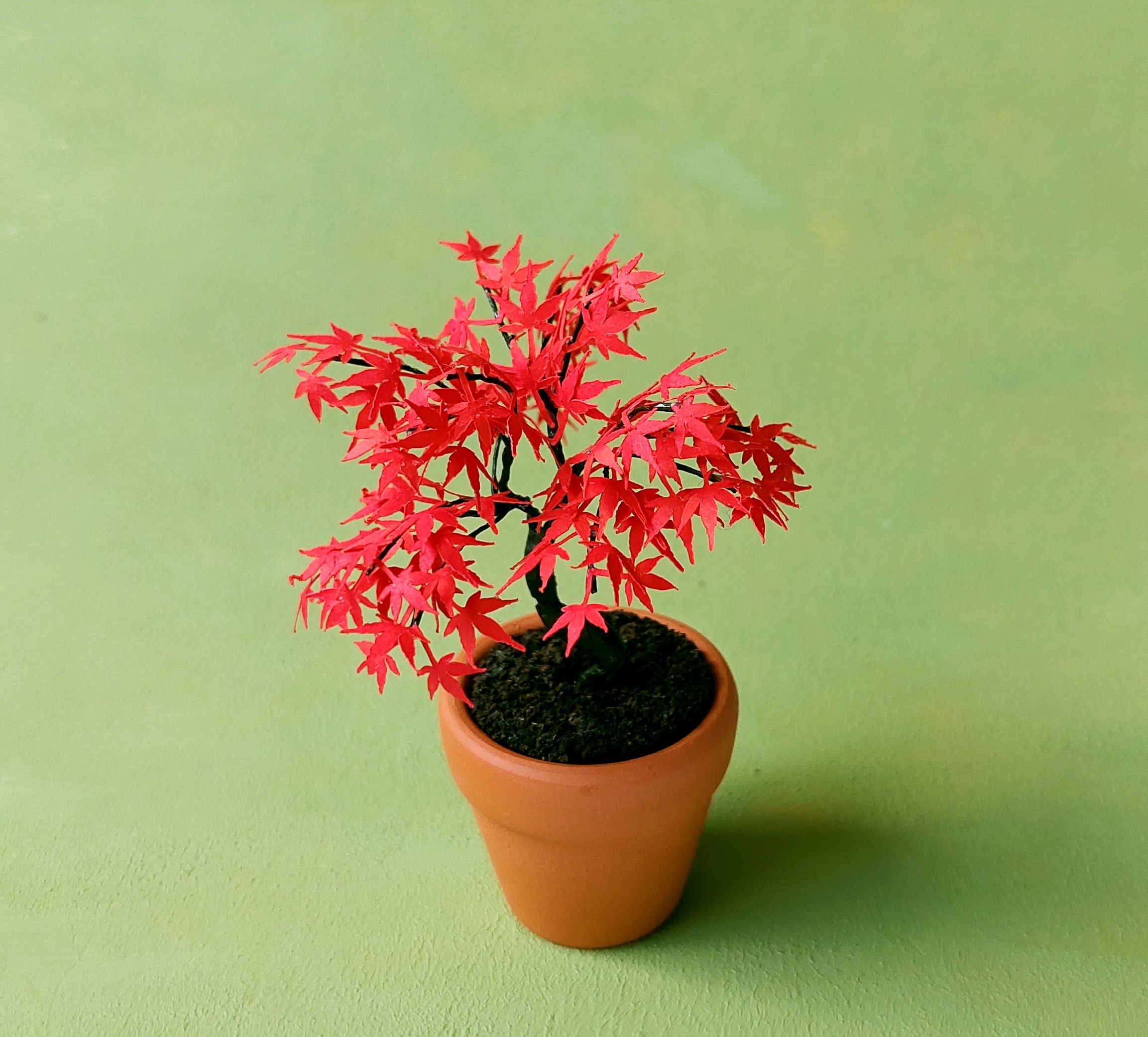 KIT Miniature Maple bonsai tree color #1 garden dollhouse kit, scale 1:12, DIY, viola