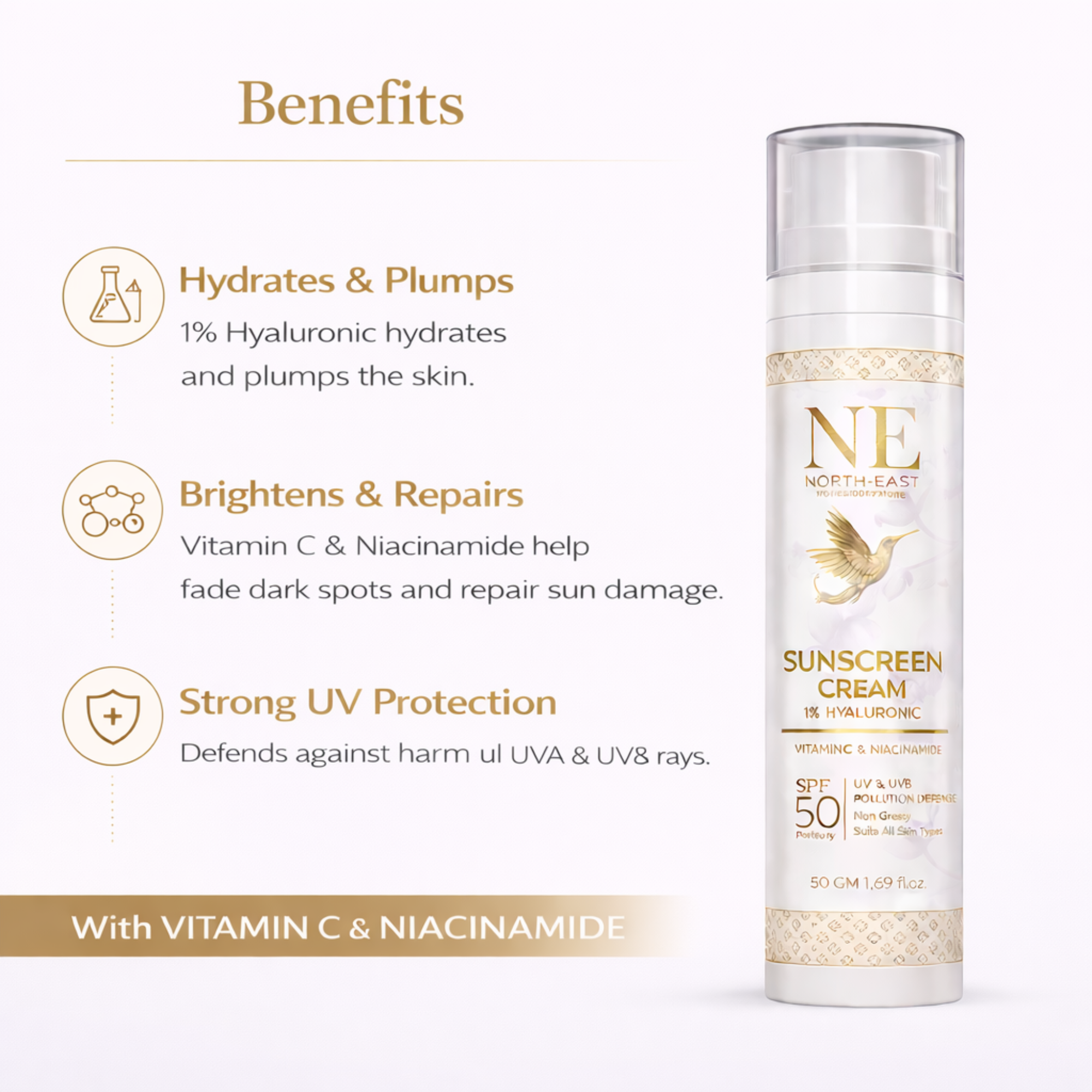NE Daily Sun Defense |Sunscreen Cream SPF 50++