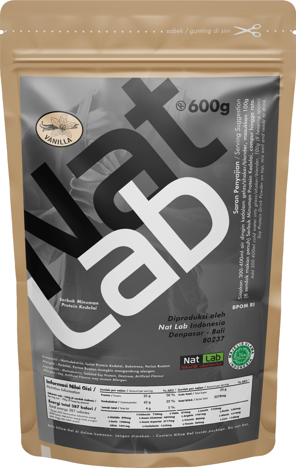 Nite Carbo Minuman Serbuk Protein Kedelai Rasa Vanilla