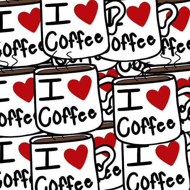 I Love Coffee Mug PNG | Buy Me Coffee Graphic for Digital Tip Jar | Cute Coffee Tip Jar Design