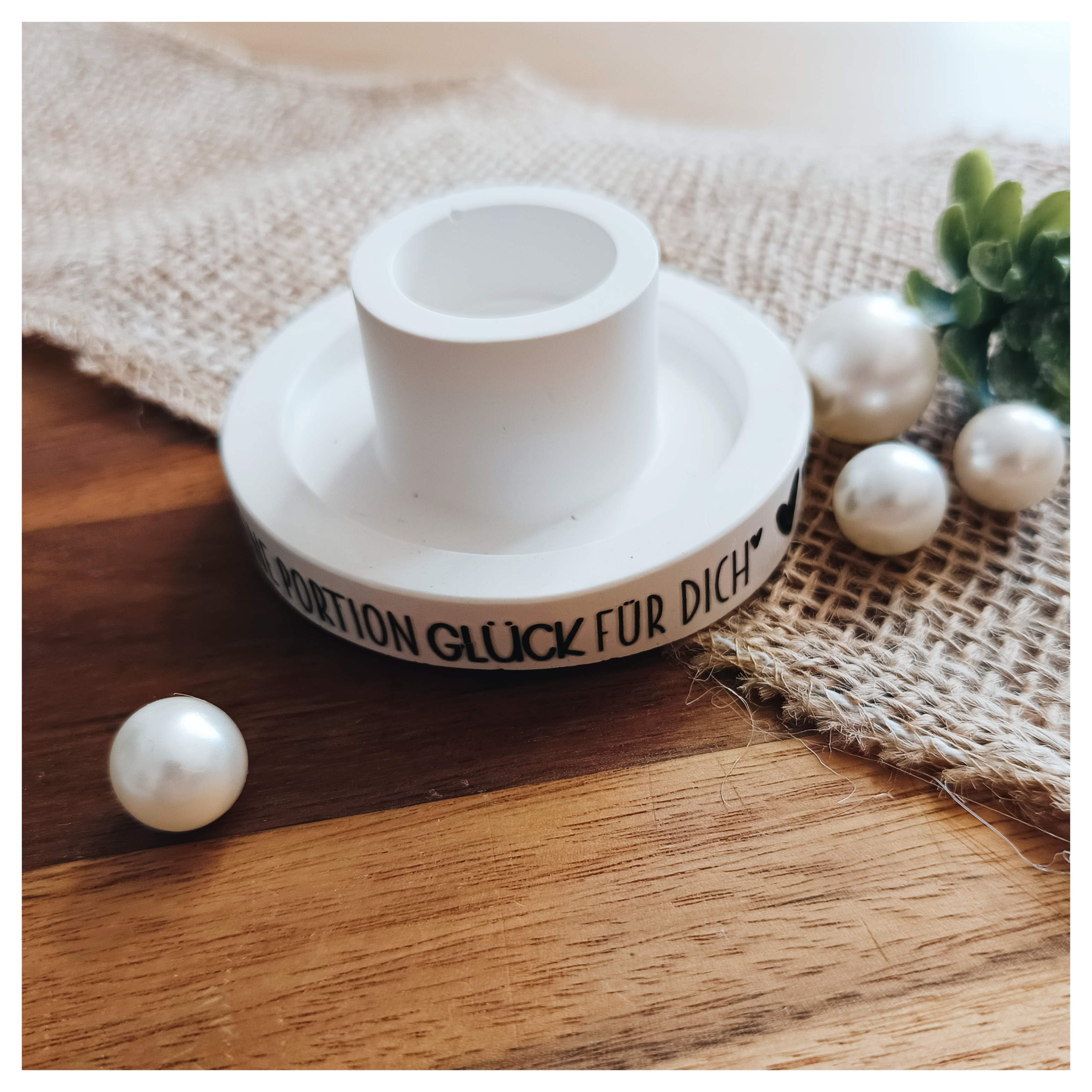 Kerzenhalter Portion Glück