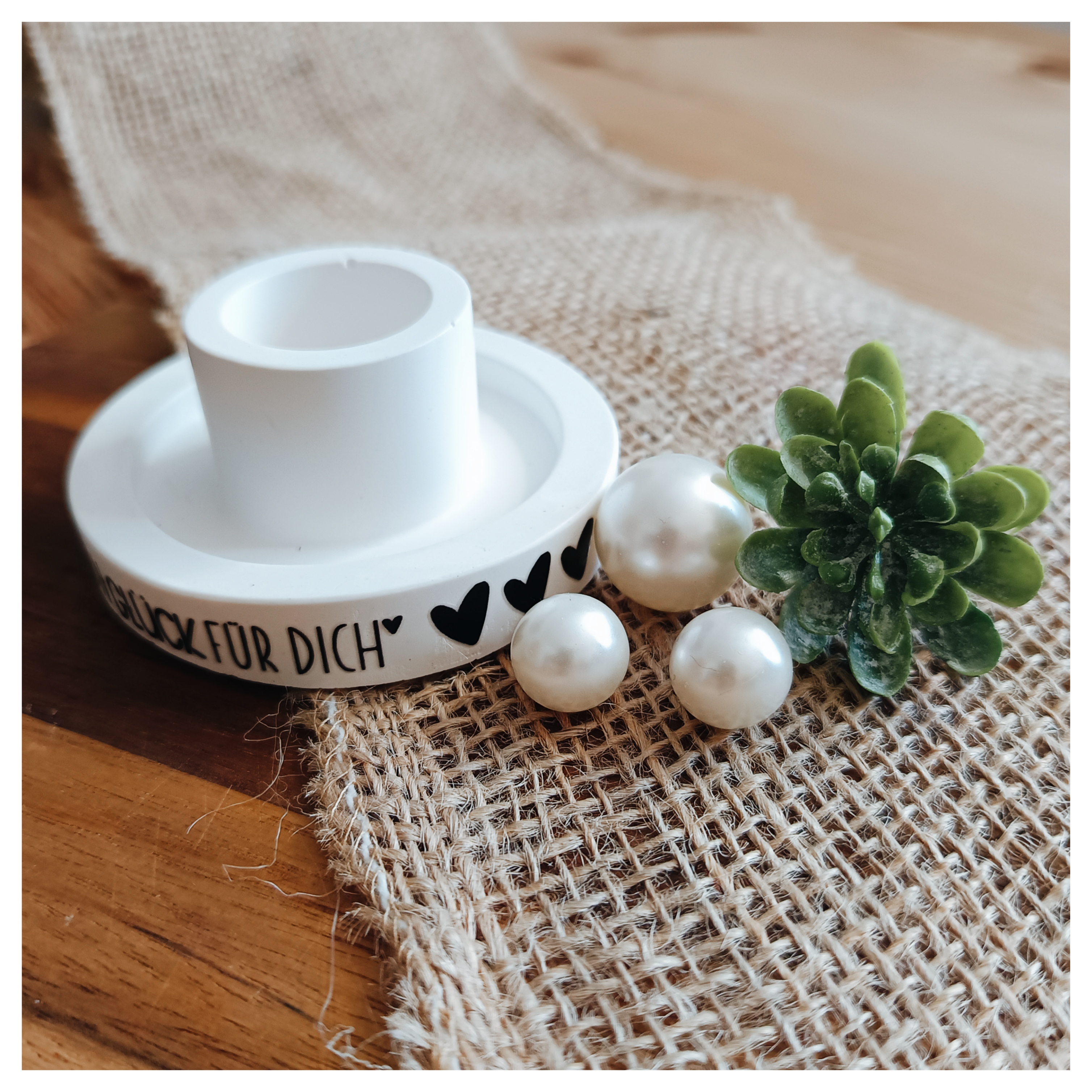 Kerzenhalter Portion Glück