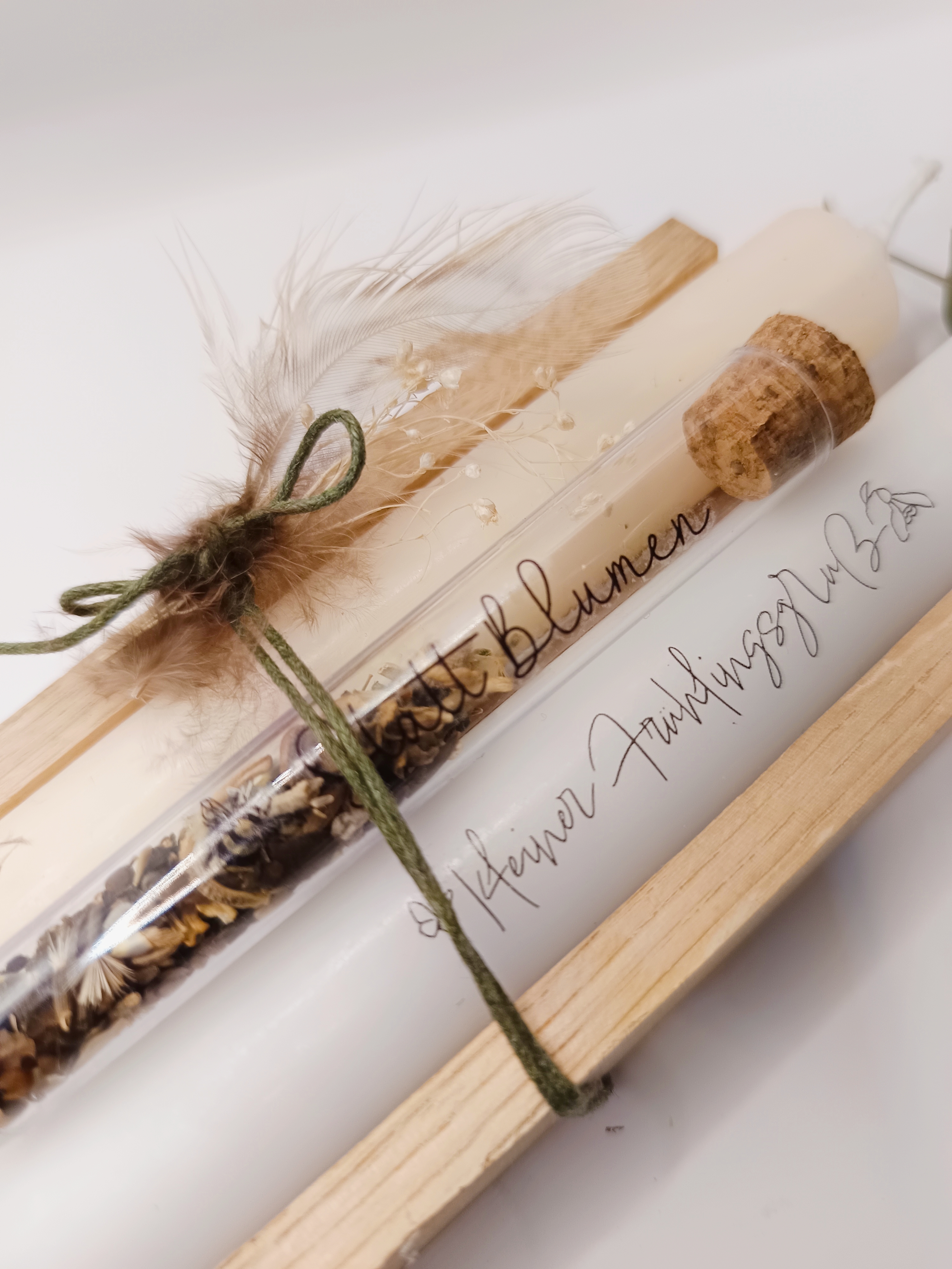 Kerzen-Geschenkset, kleiner Frühlingsgruß 