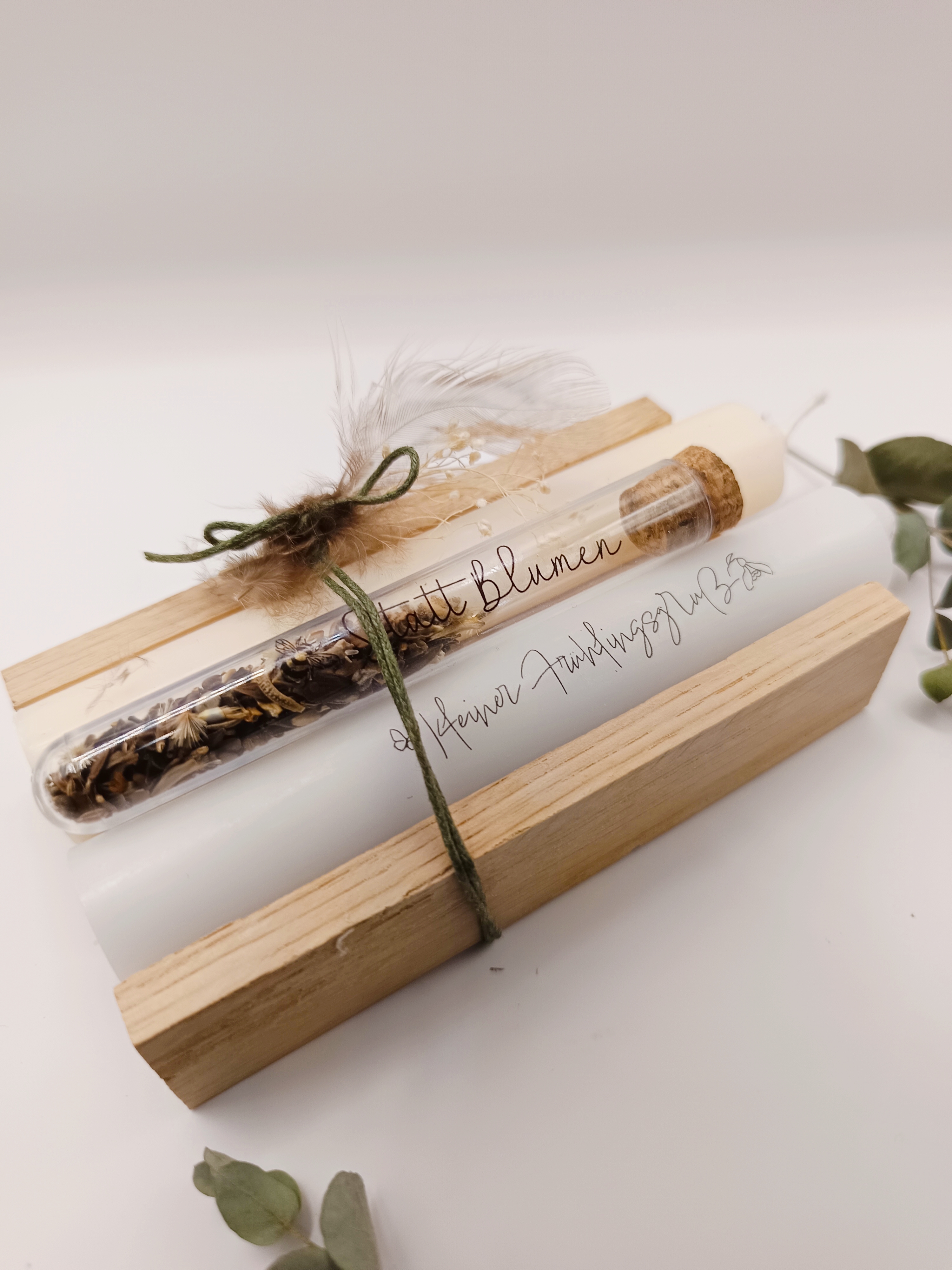 Kerzen-Geschenkset, kleiner Frühlingsgruß 