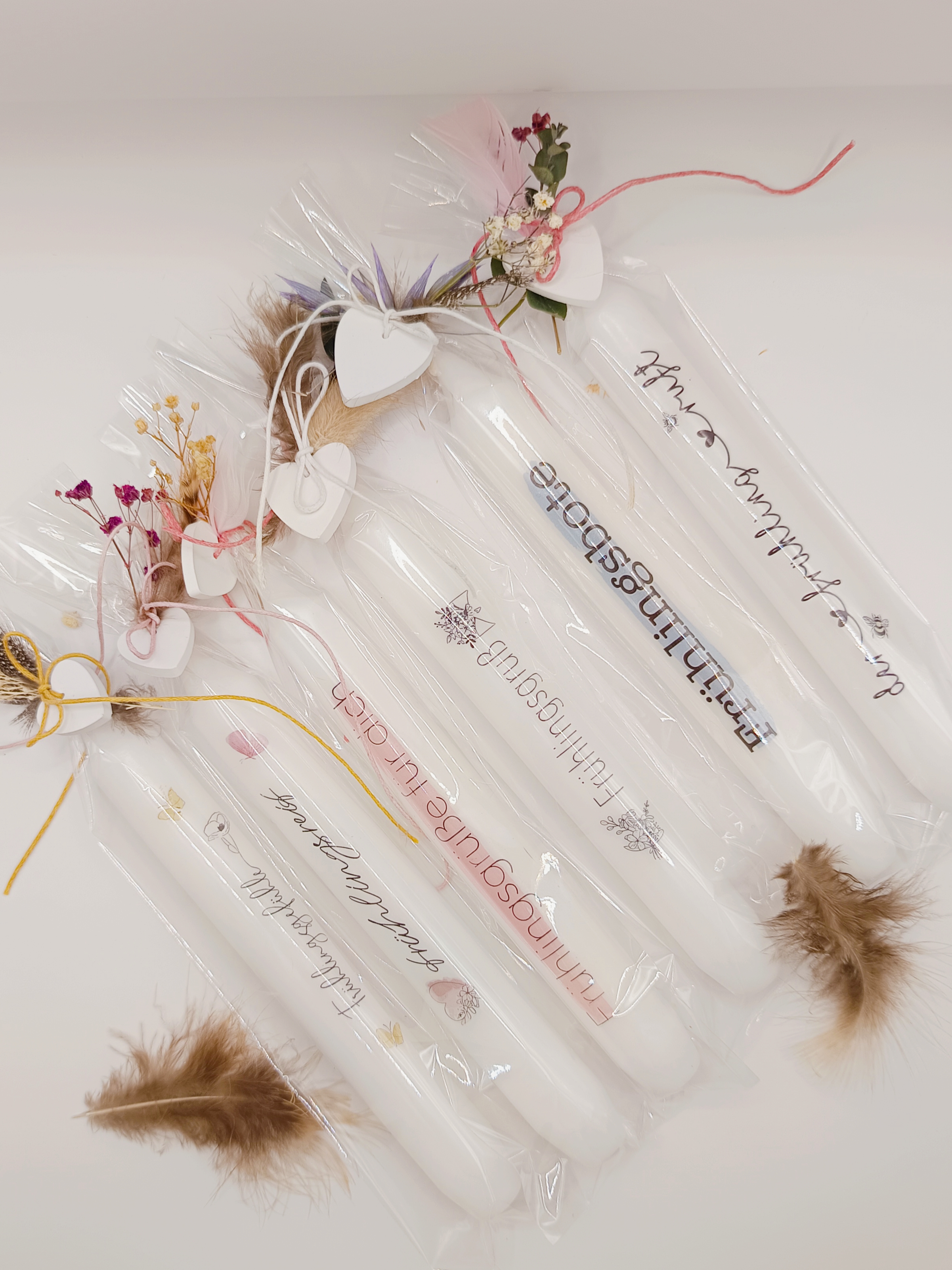 Kerzen-Geschenk, verschiedene Varianten 