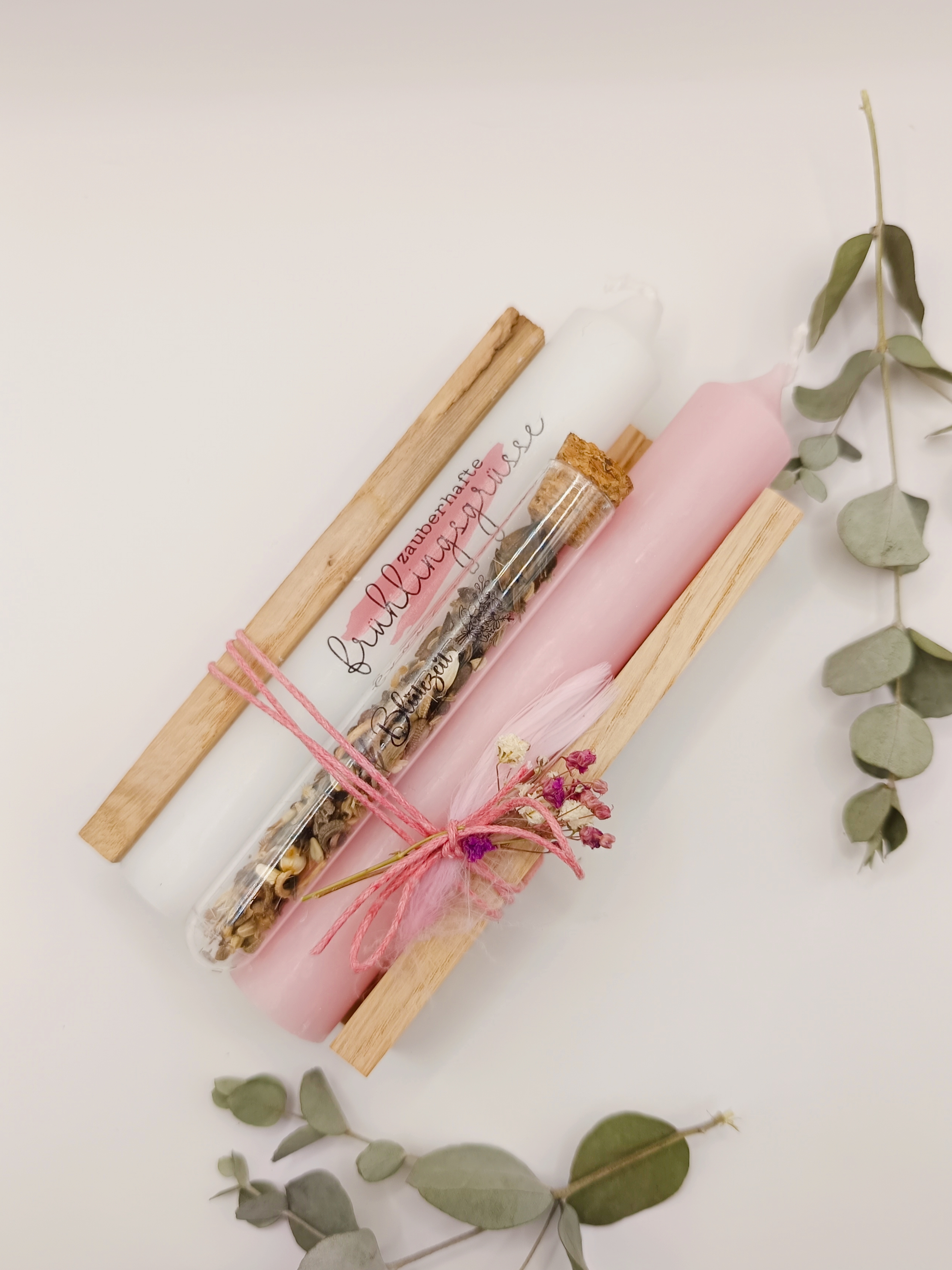 Kerzen-Geschenkset, Fruhlingsgrüsse