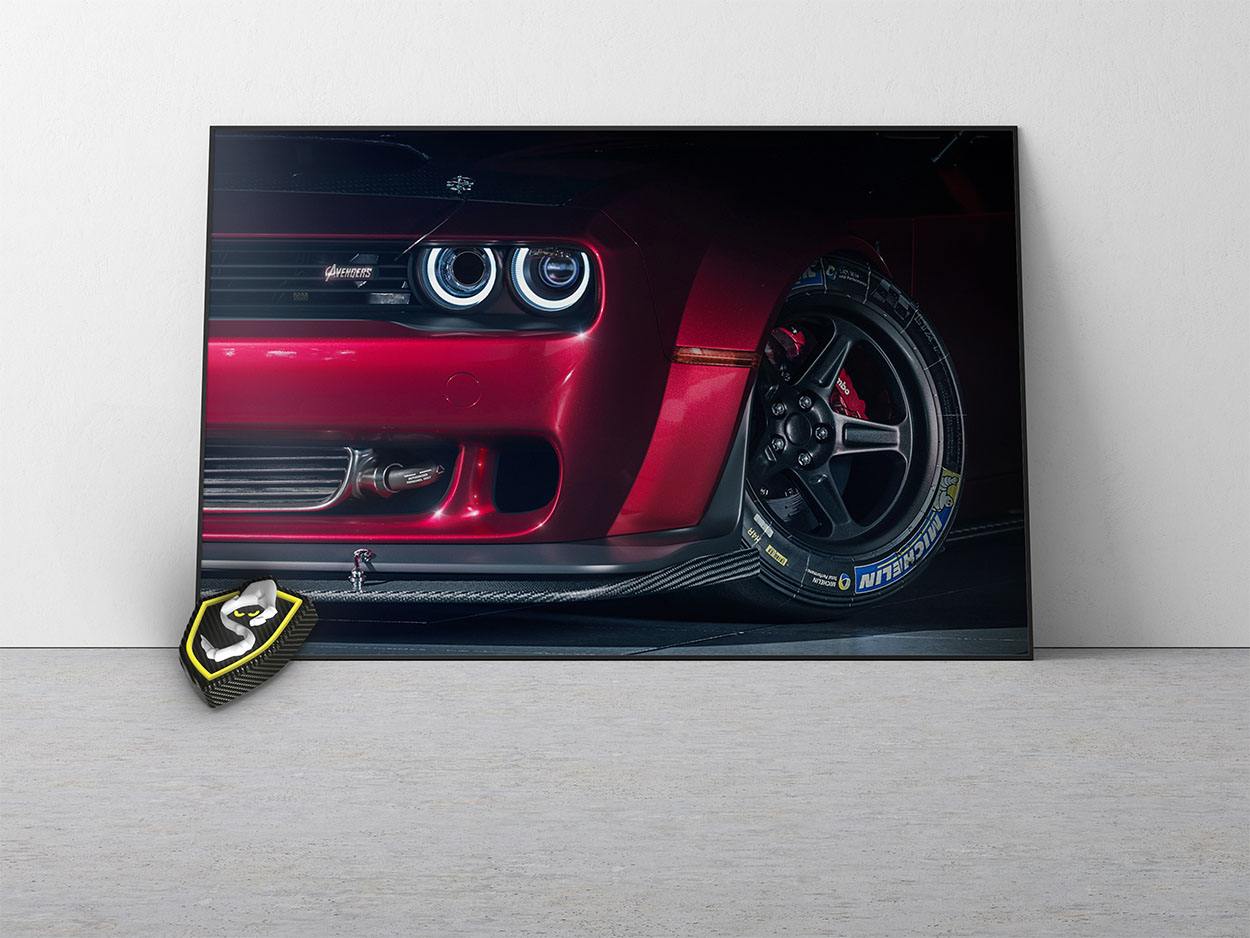dodge challenger SLR  |  LED Frame Poster