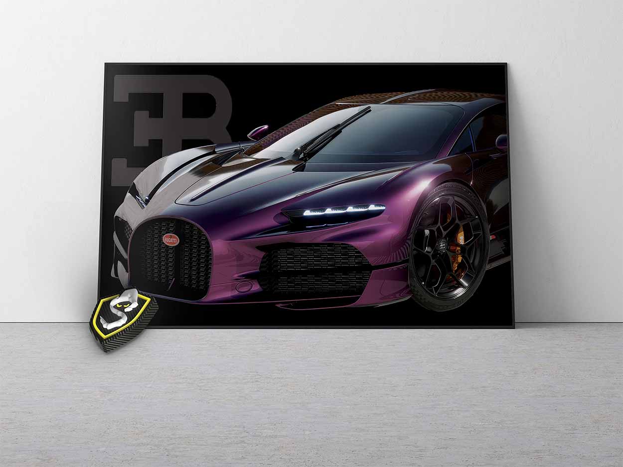 Bugatti Models | LED Frame Poster