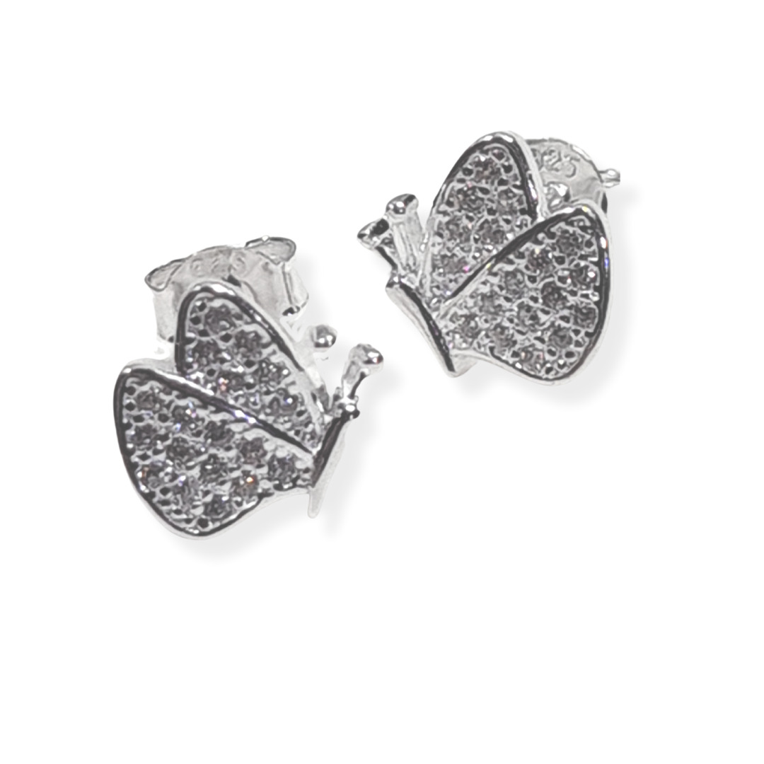 Pendientes de mariposa en Plata 925