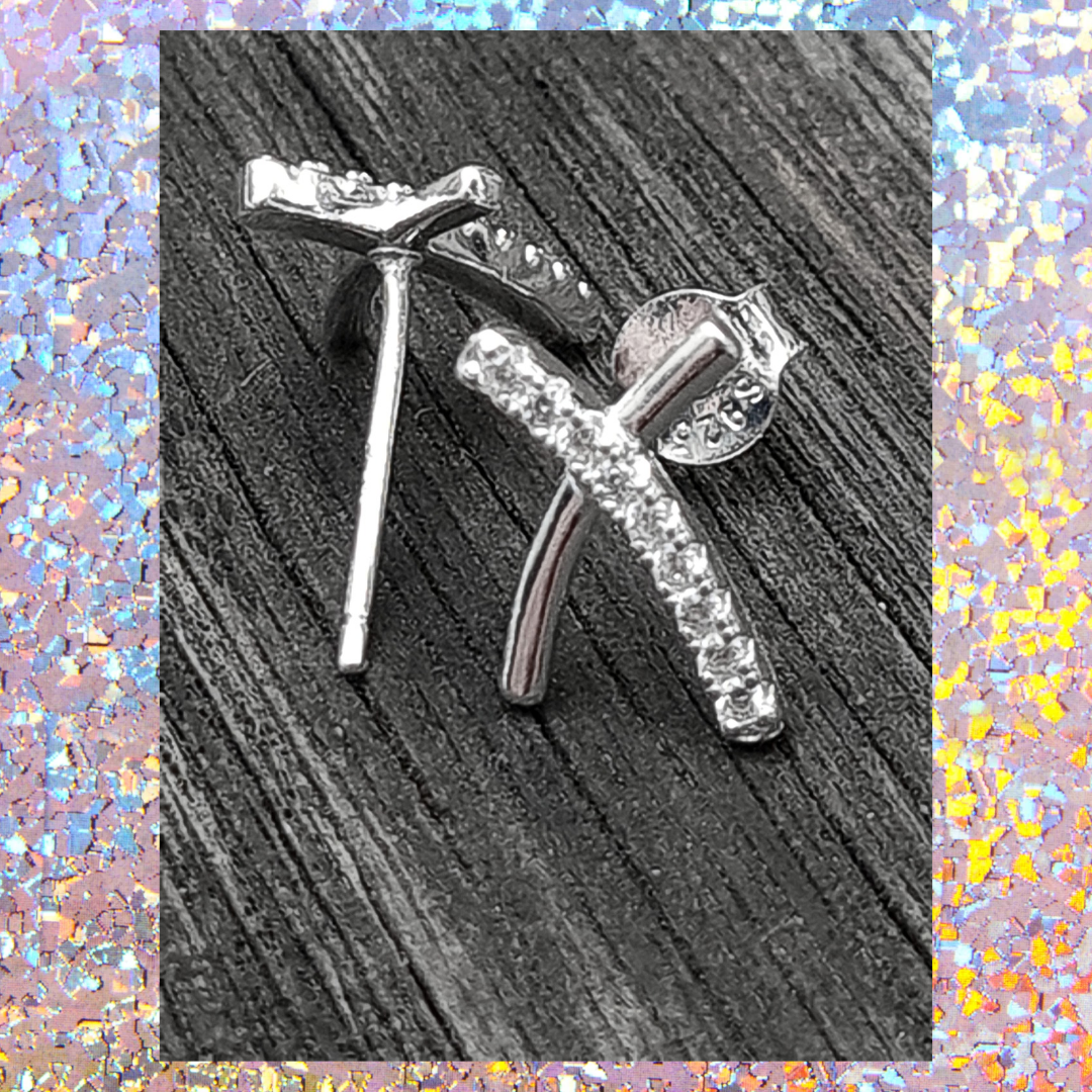 Pendientes X de Plata 925