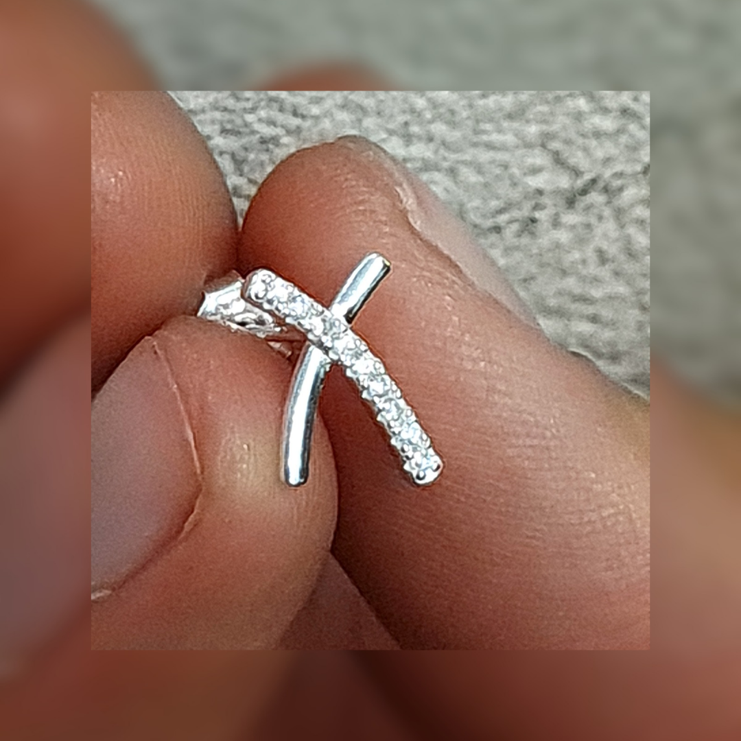 Pendientes X de Plata 925