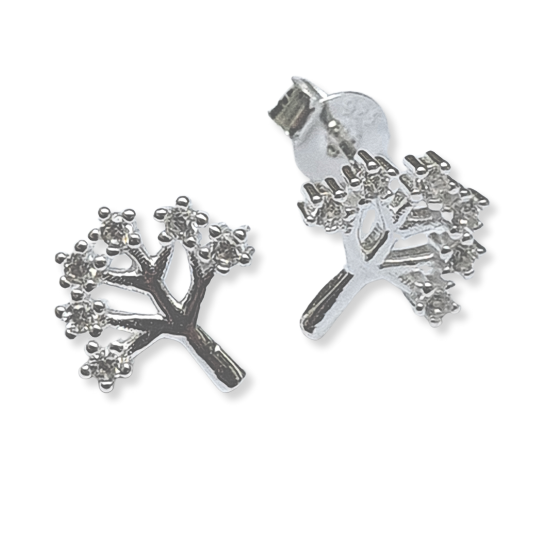 Pendientes de árbol de la vida en Plata 925
