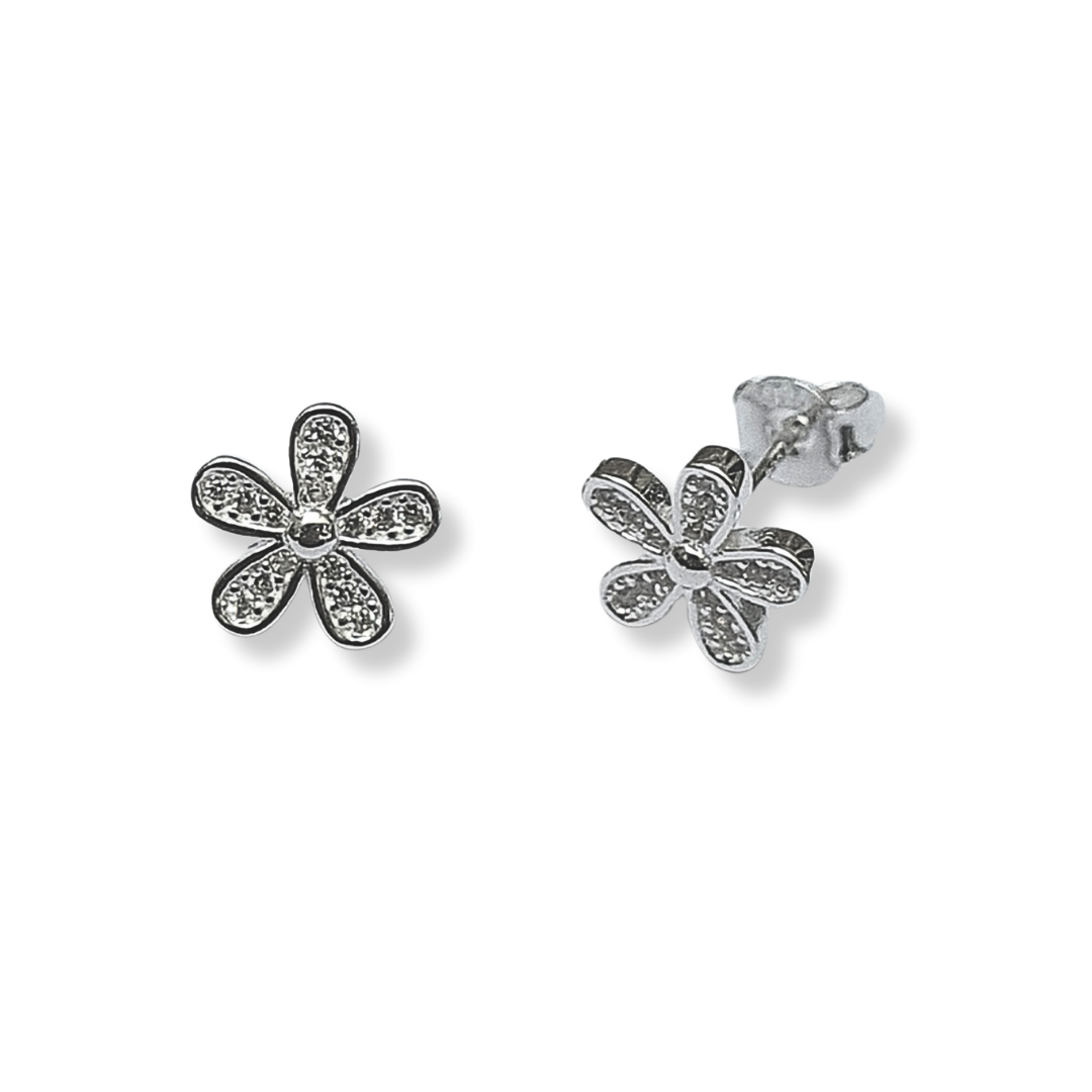 Pendientes de flores de Plata 925