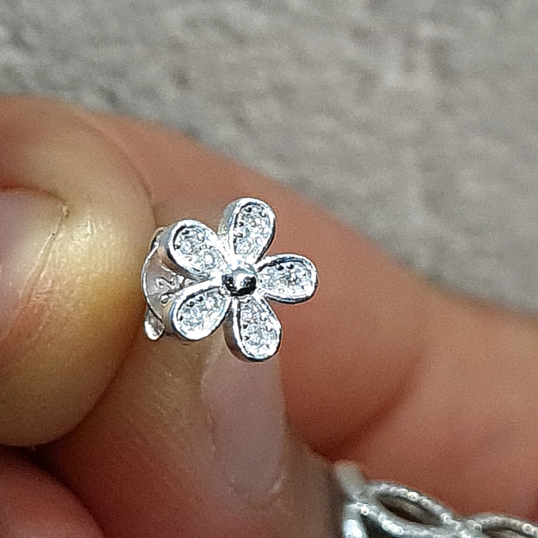 Pendientes de flores de Plata 925