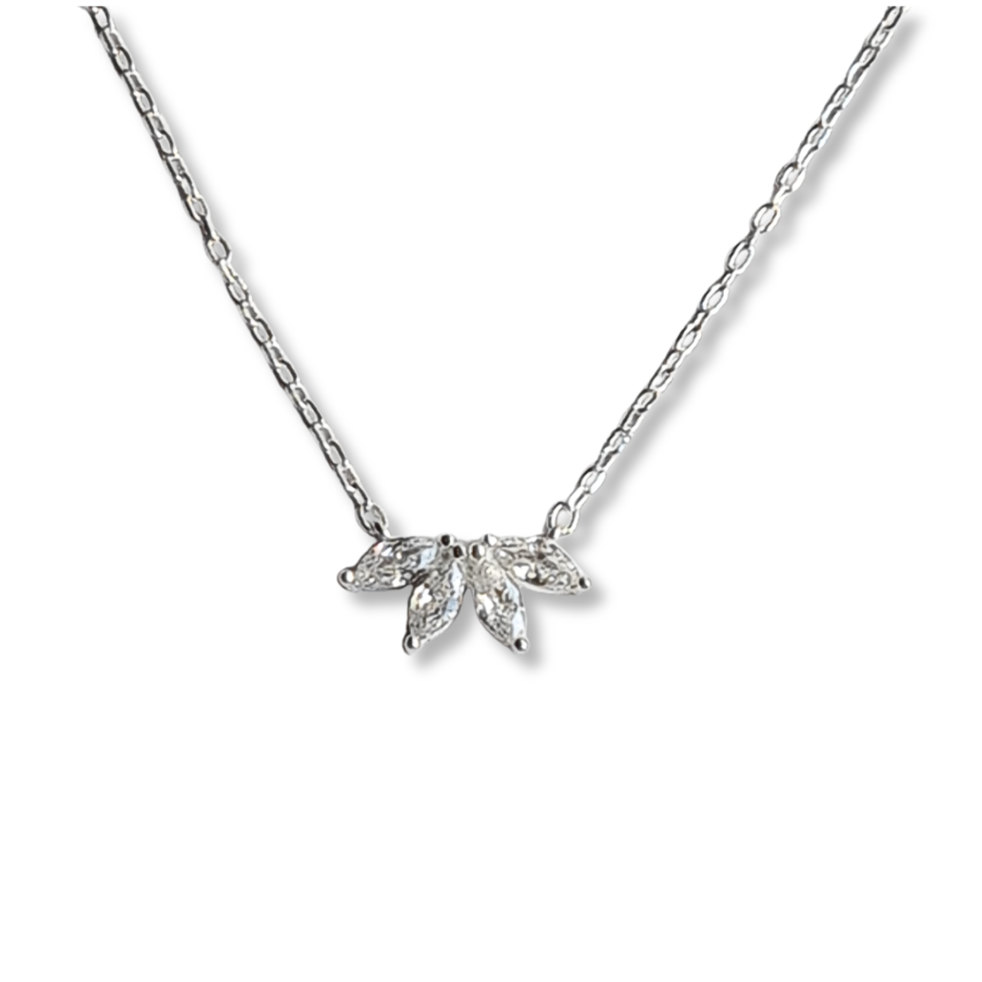 Collar con diseño de abanico en Plata 925