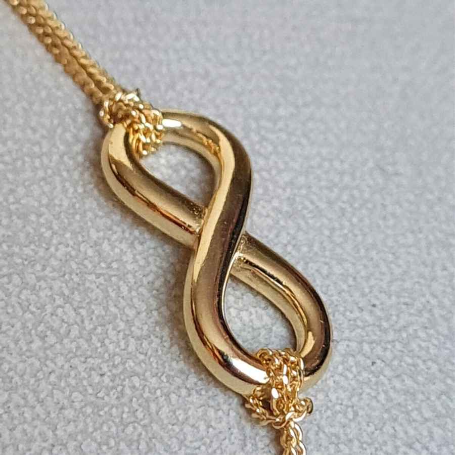 Pulsera con infinito de Plata 925 Dorada
