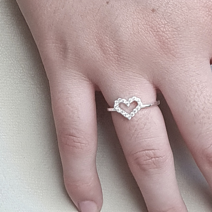 Anillo de Plata 925 con corazón
